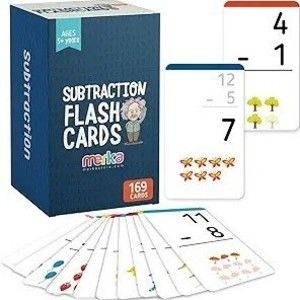 MERKA SUBTRACTION FLASH CARDS - 169 CARDS